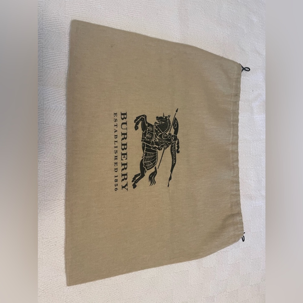 Burberry Dust Bag;  16” x 13”; drawstring